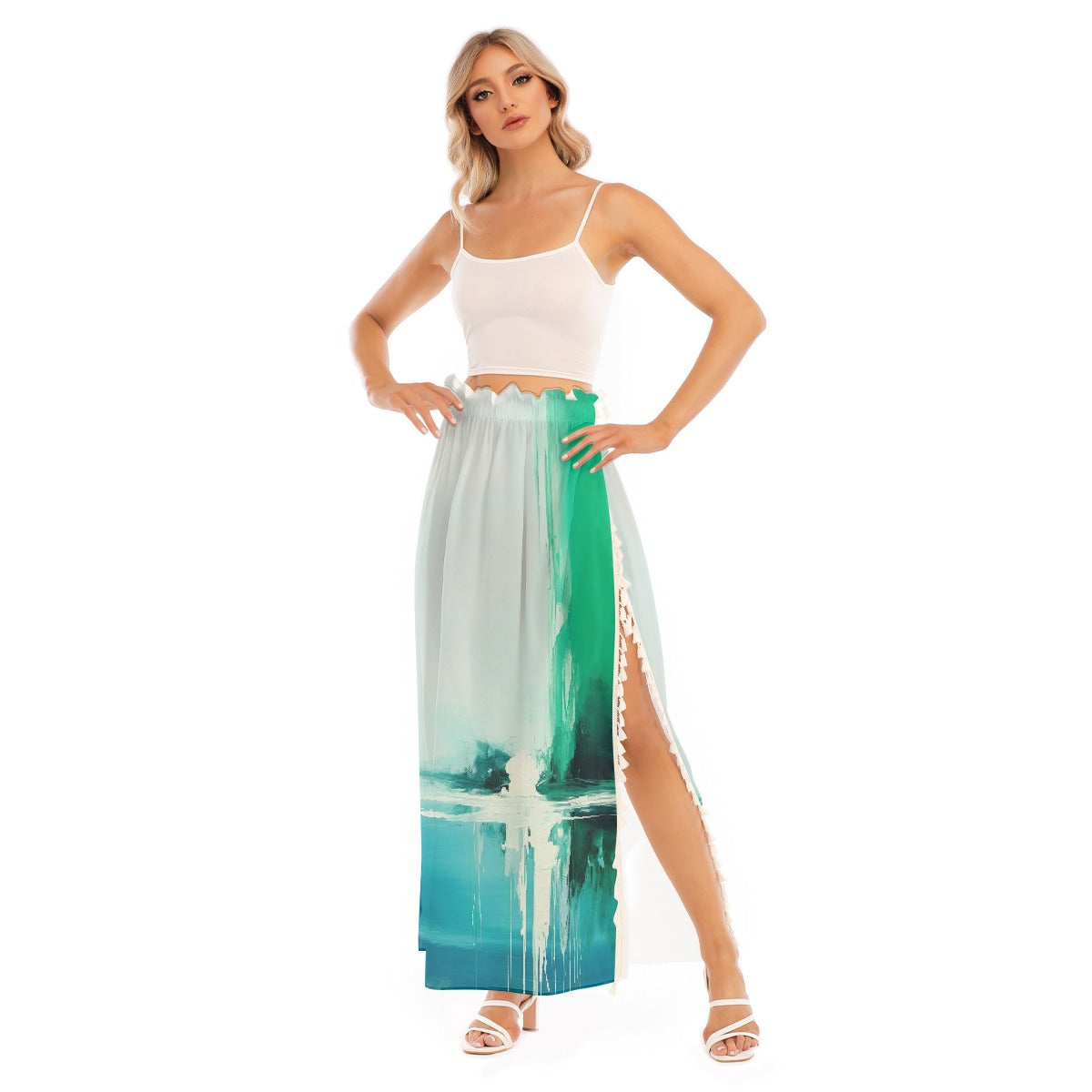 All-Over Print Women's Side Split Skirt