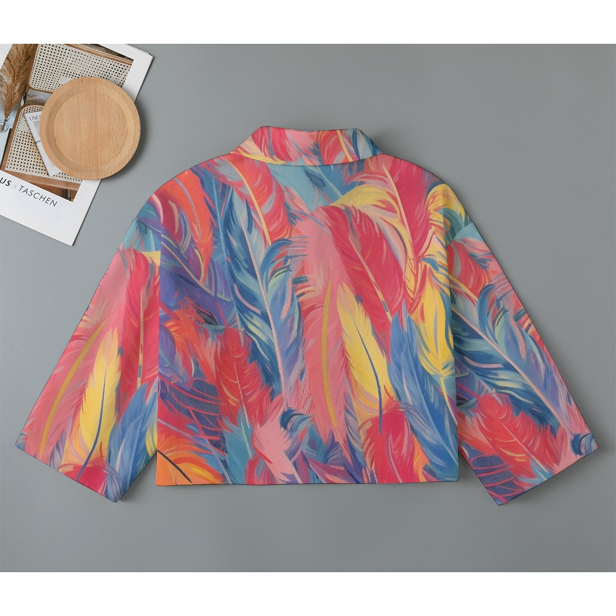All-Over Print Women's Cropped Jacket | 245GSM Cotton