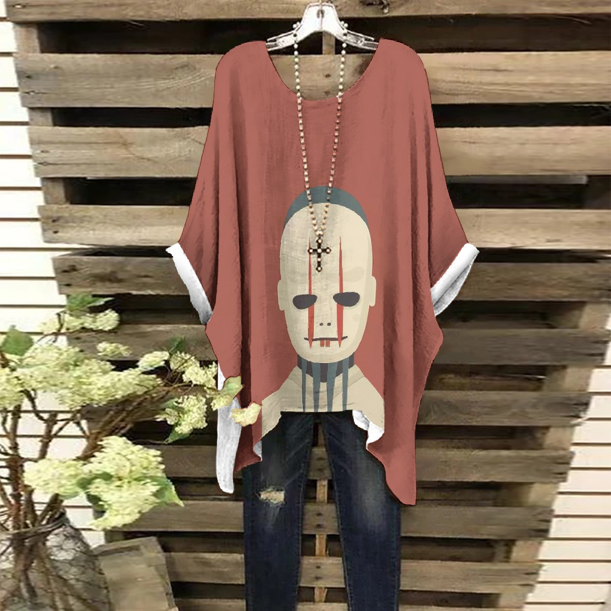 All-Over Print Women's Bat Sleeve Shirt