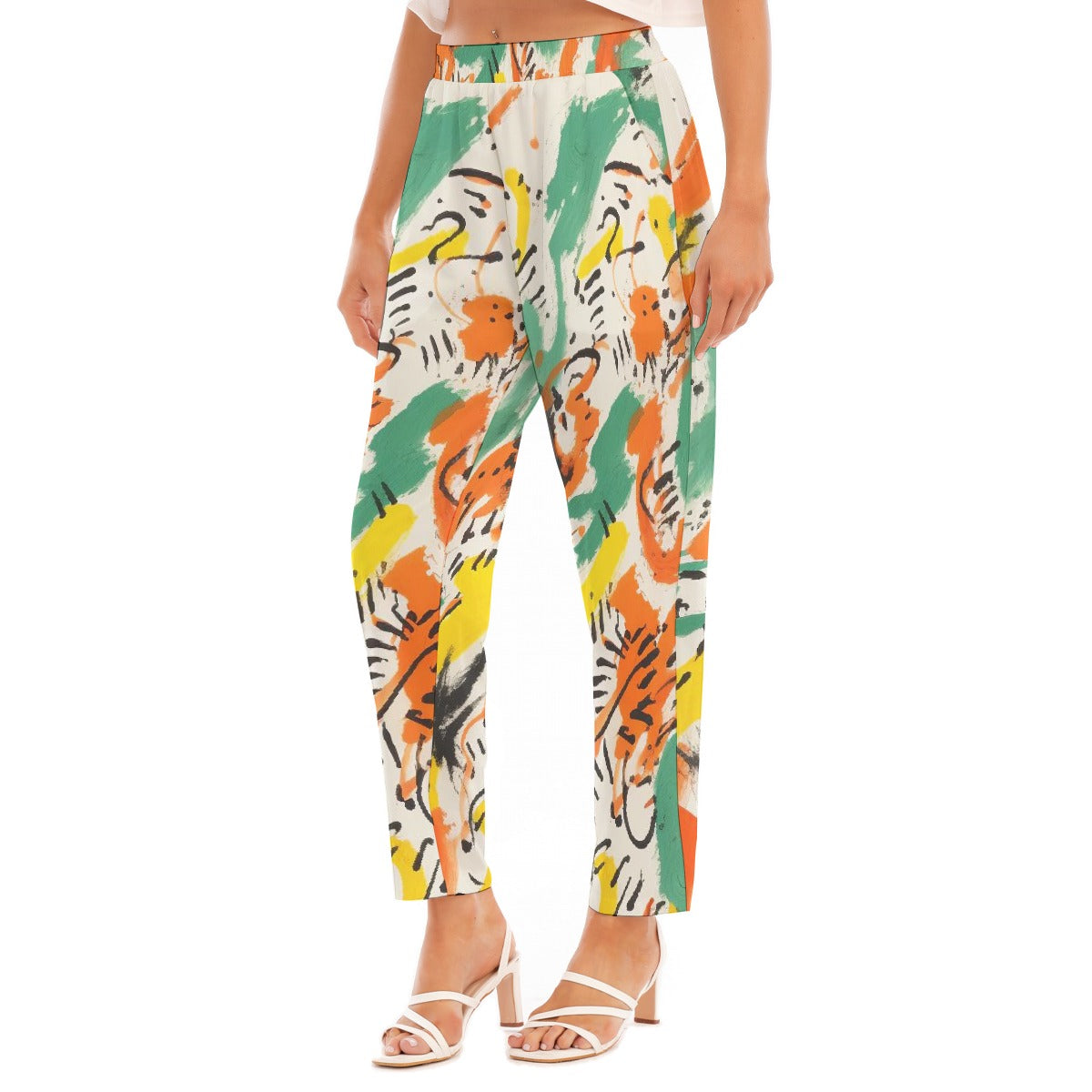 All-Over Print Women's Loose Straight-leg Pants