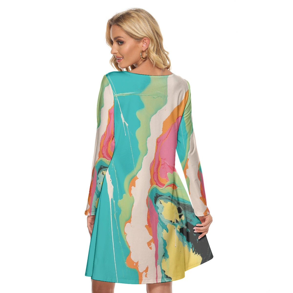 All-Over Print Women's Crew Neck Dress