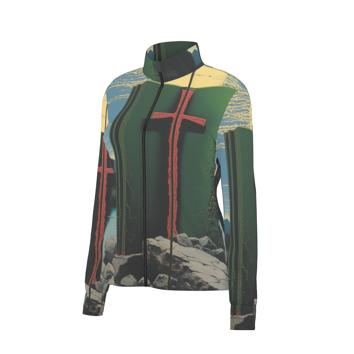 All-Over Print Women's Long Sleeve Thumbhole Jacket