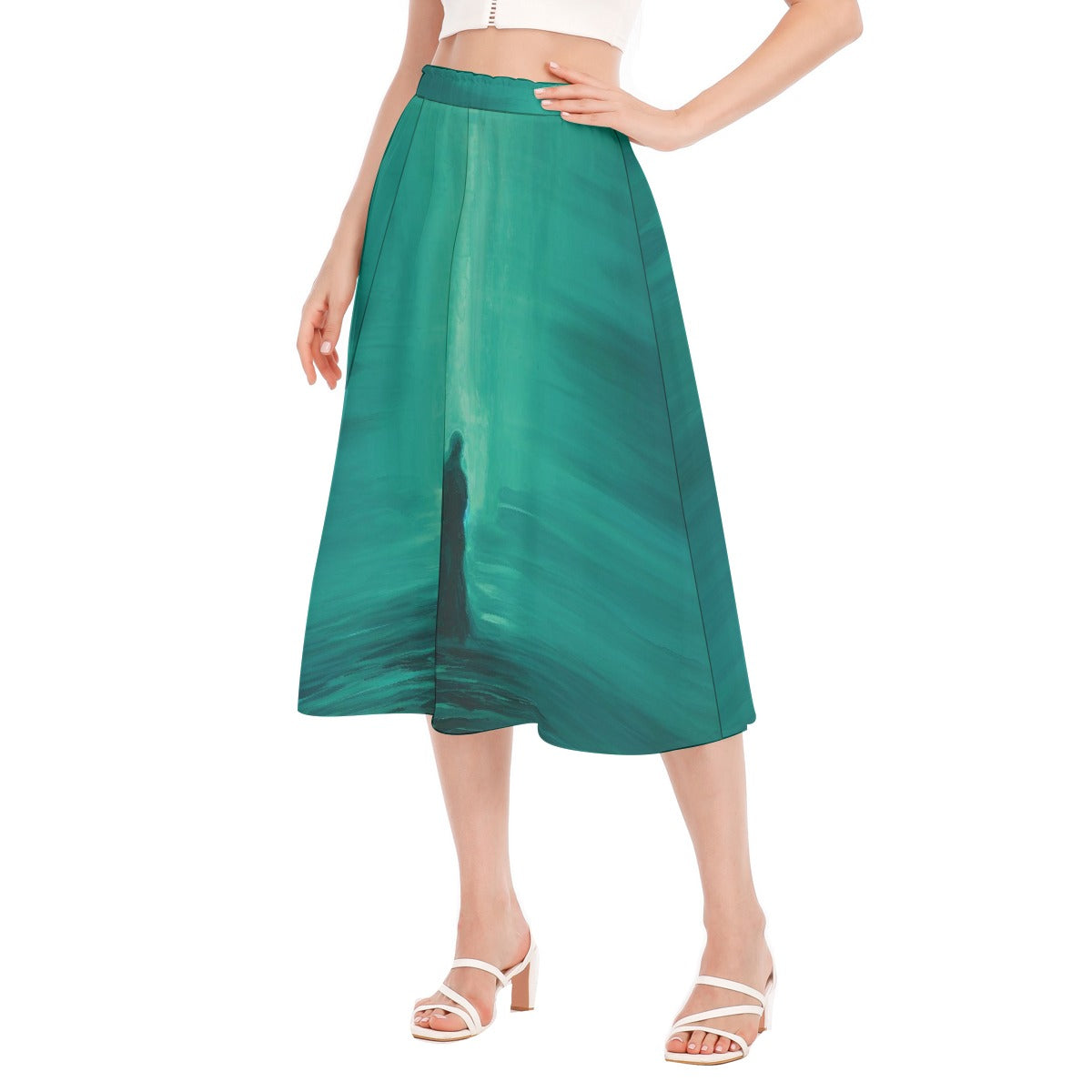 All-Over Print Women's Long Section Chiffon Skirt