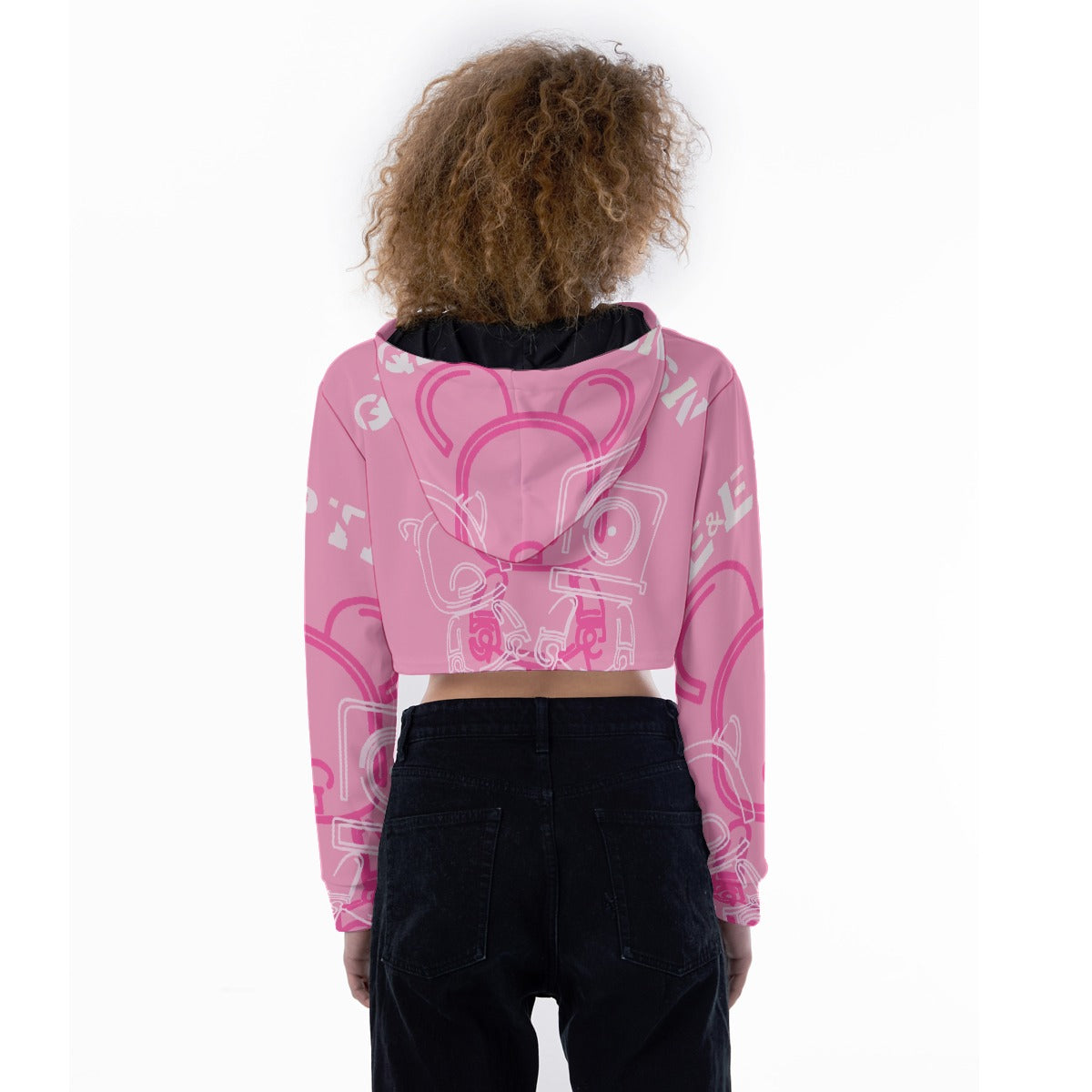 All-Over Print Women's Crop Top Hoodie