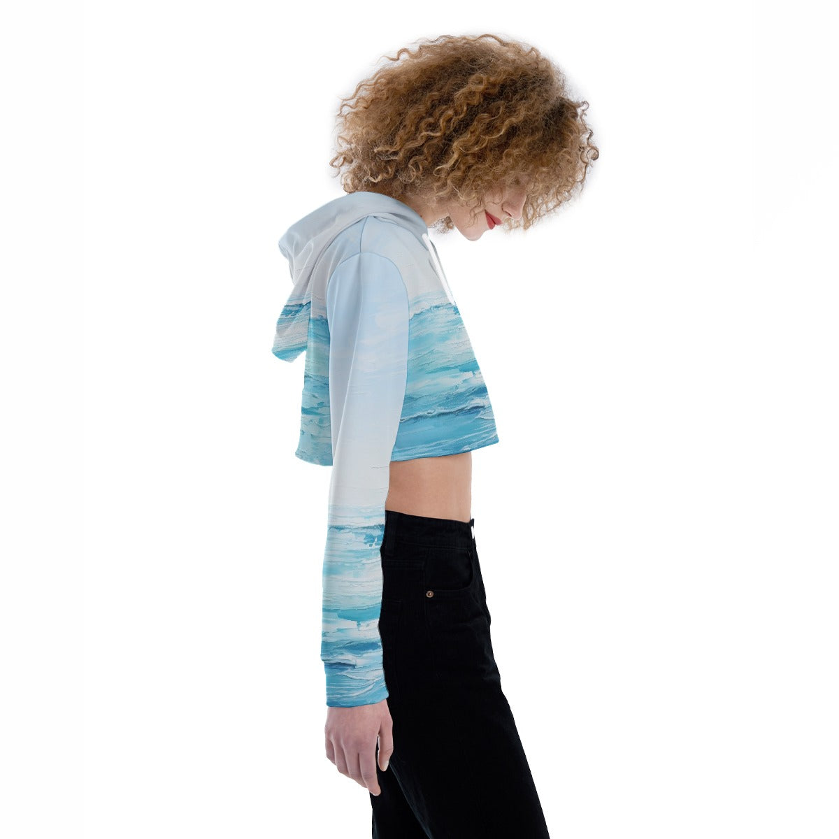 All-Over Print Women's Crop Top Hoodie