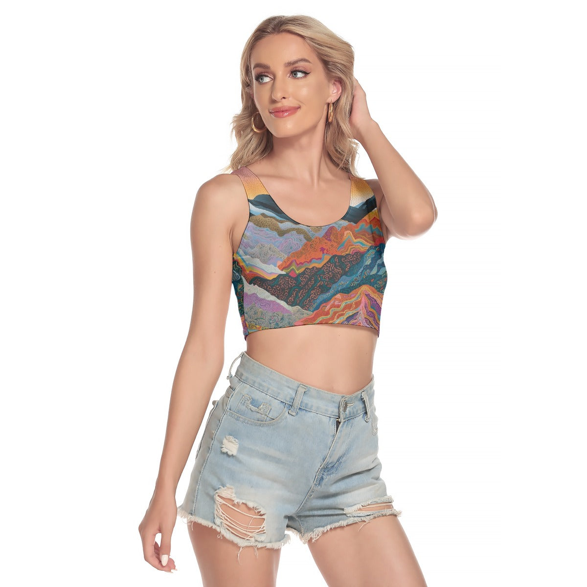 All-Over Print Women's Sport Crop Tank Top