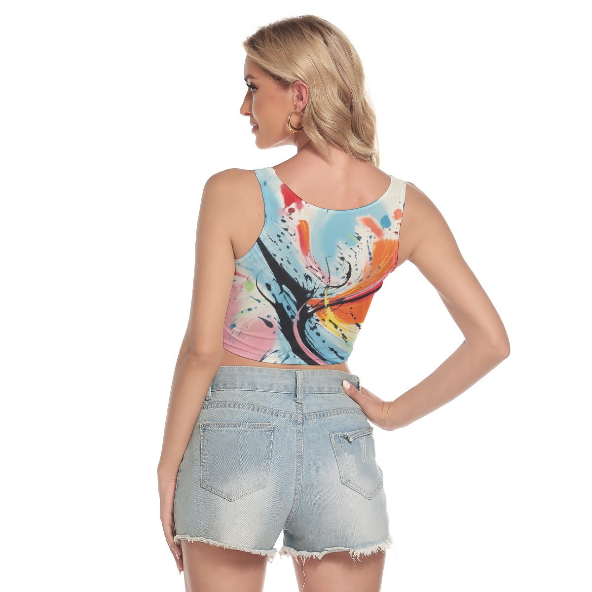 All-Over Print Women's Sport Crop Tank Top