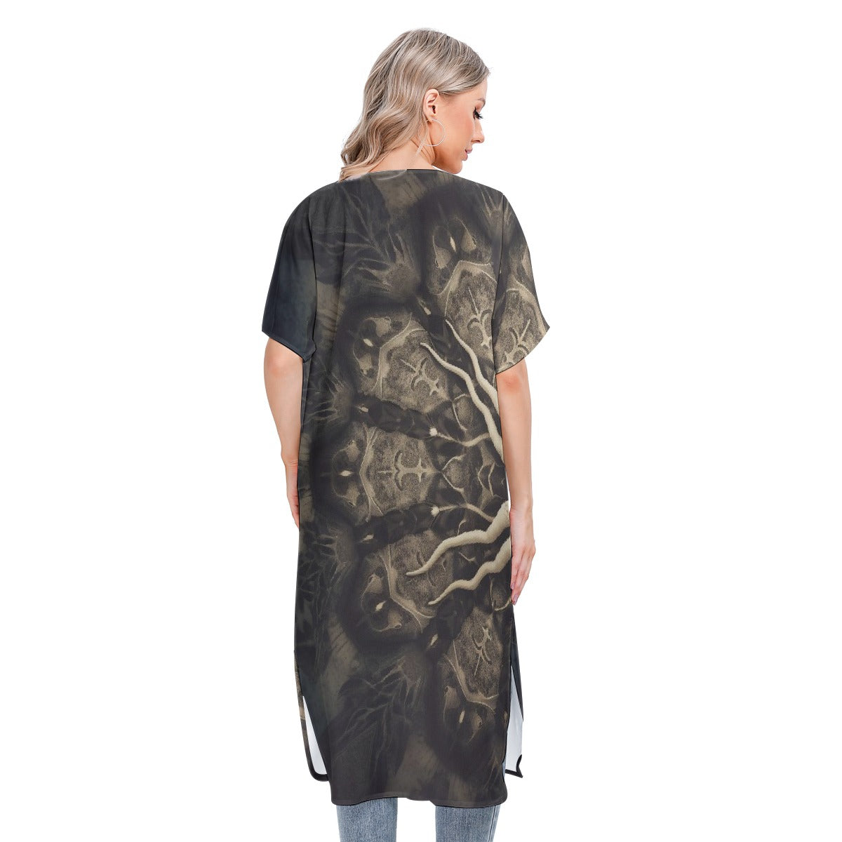 All-Over Print Women's Short Sleeve Cardigan