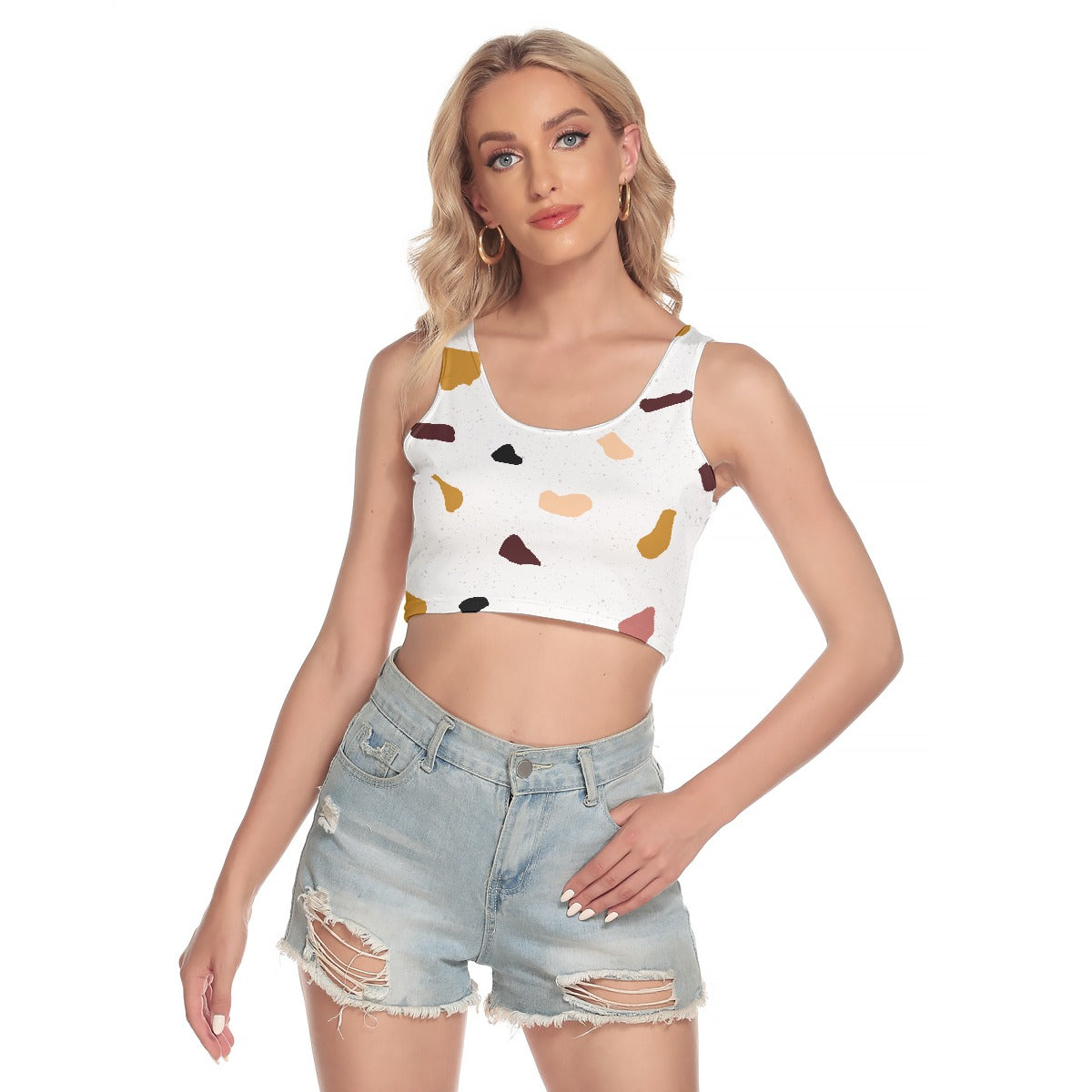 All-Over Print Women's Sport Crop Tank Top