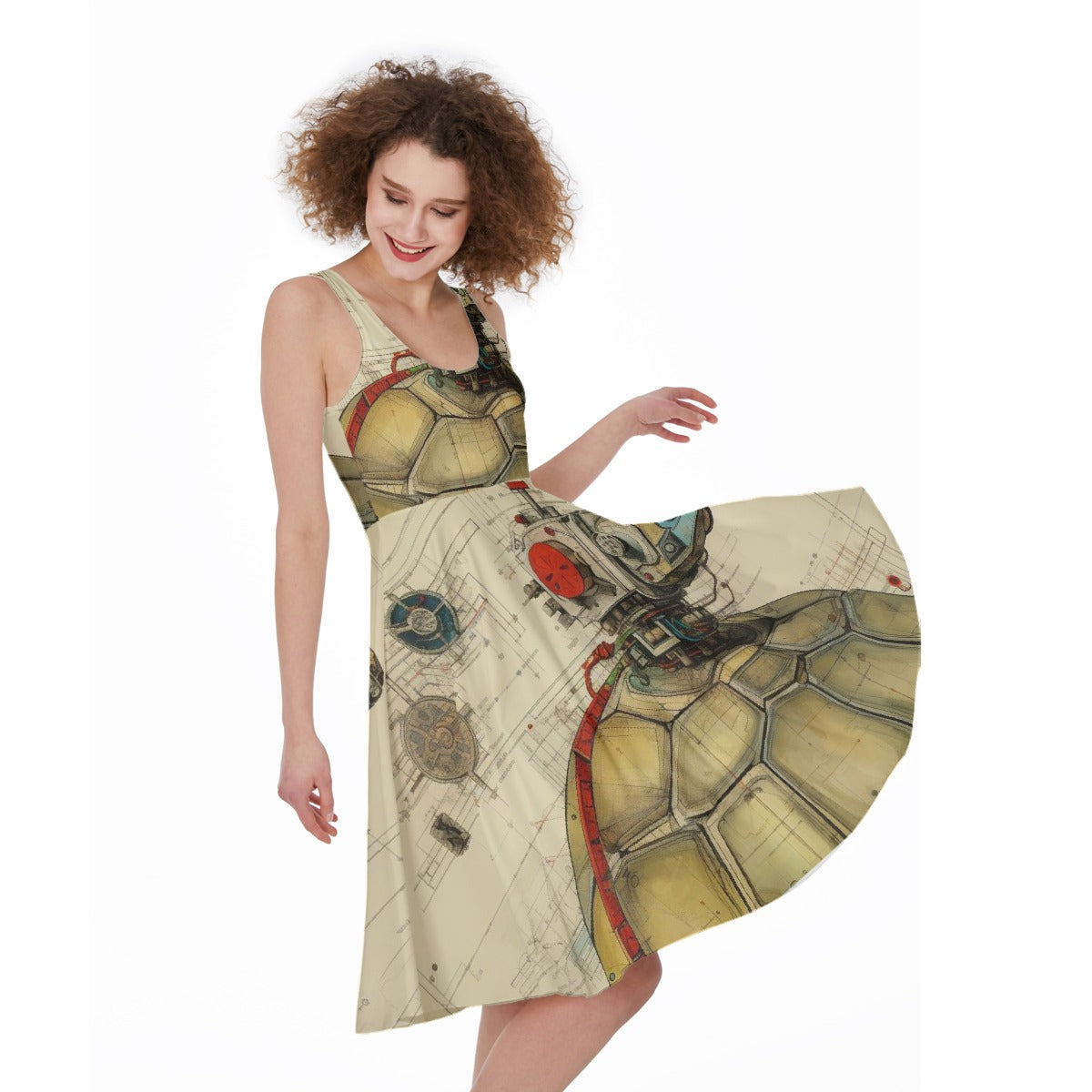 All-Over Print Women's Sleeveless Dress