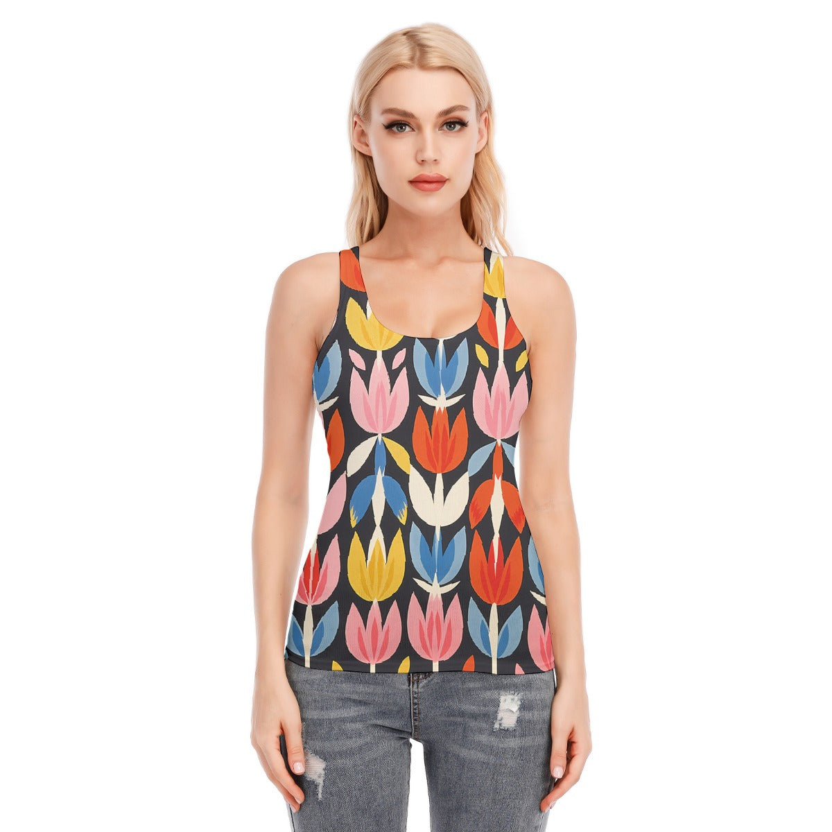 All-Over Print Women's Racer Vest | 190GSM Cotton