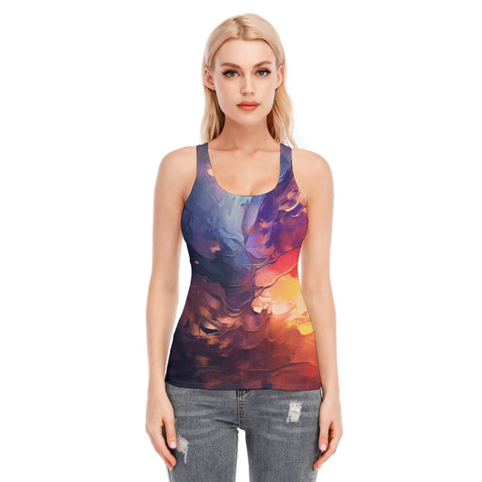 All-Over Print Women's Racer Vest | 190GSM Cotton