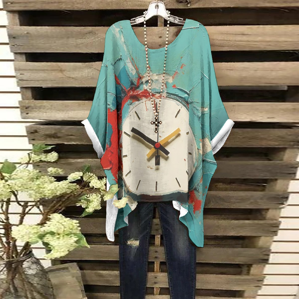 All-Over Print Women's Bat Sleeve Shirt