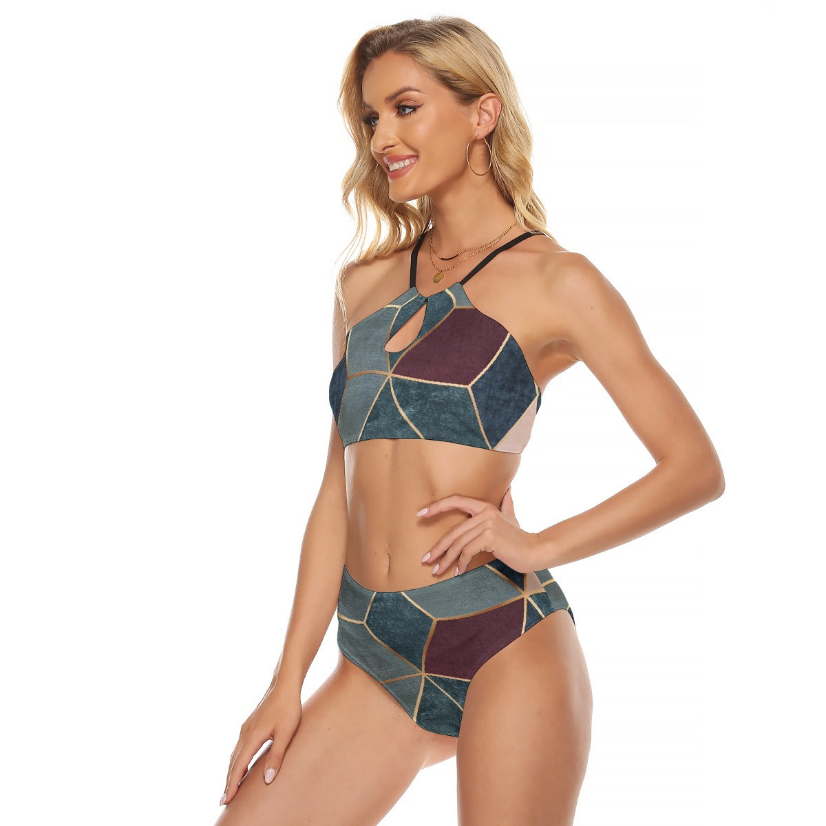All-Over Print Women's Cami Keyhole One-piece Swimsuit
