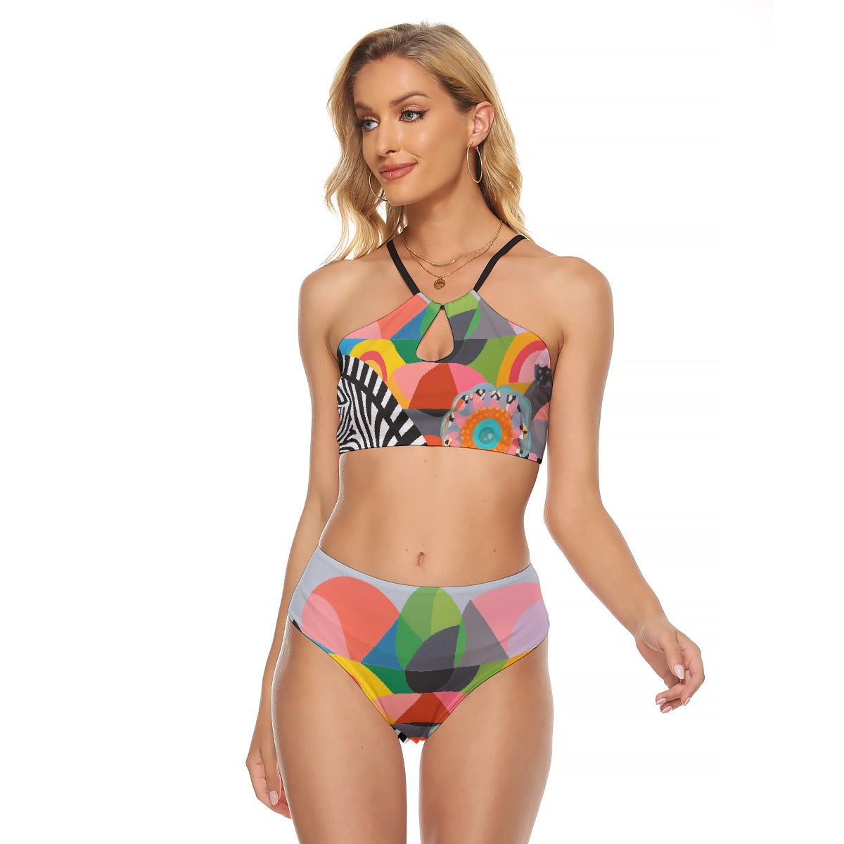 All-Over Print Women's Cami Keyhole One-piece Swimsuit