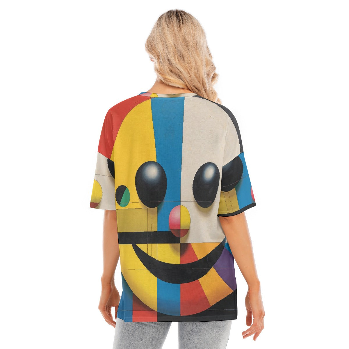 All-Over Print Women's Short Sleeves T-shirt With Hem Split