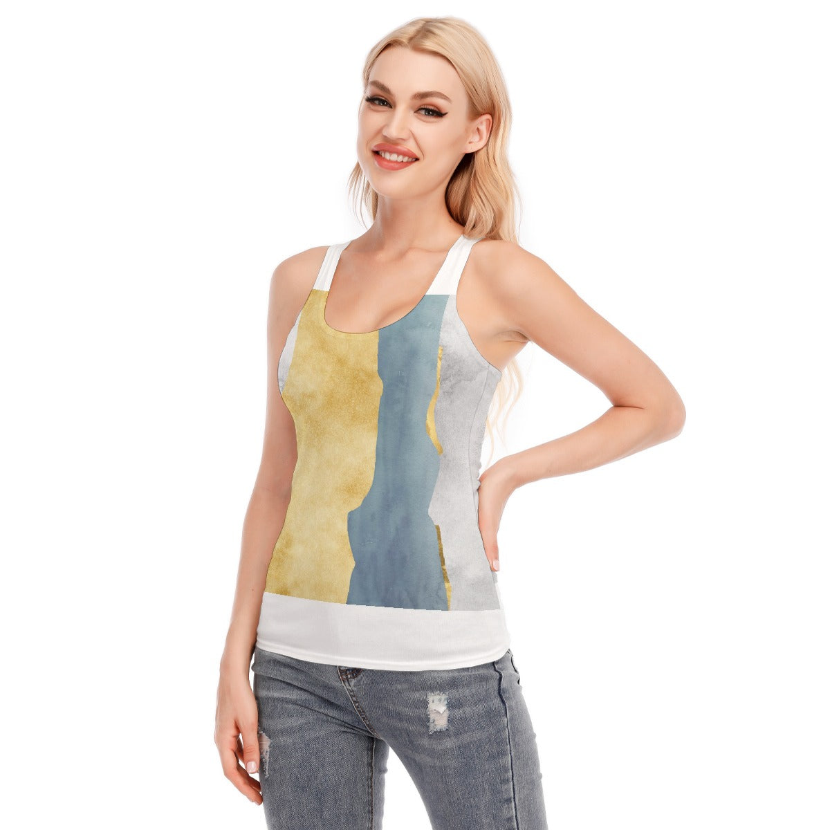 All-Over Print Women's Racer Vest | 190GSM Cotton