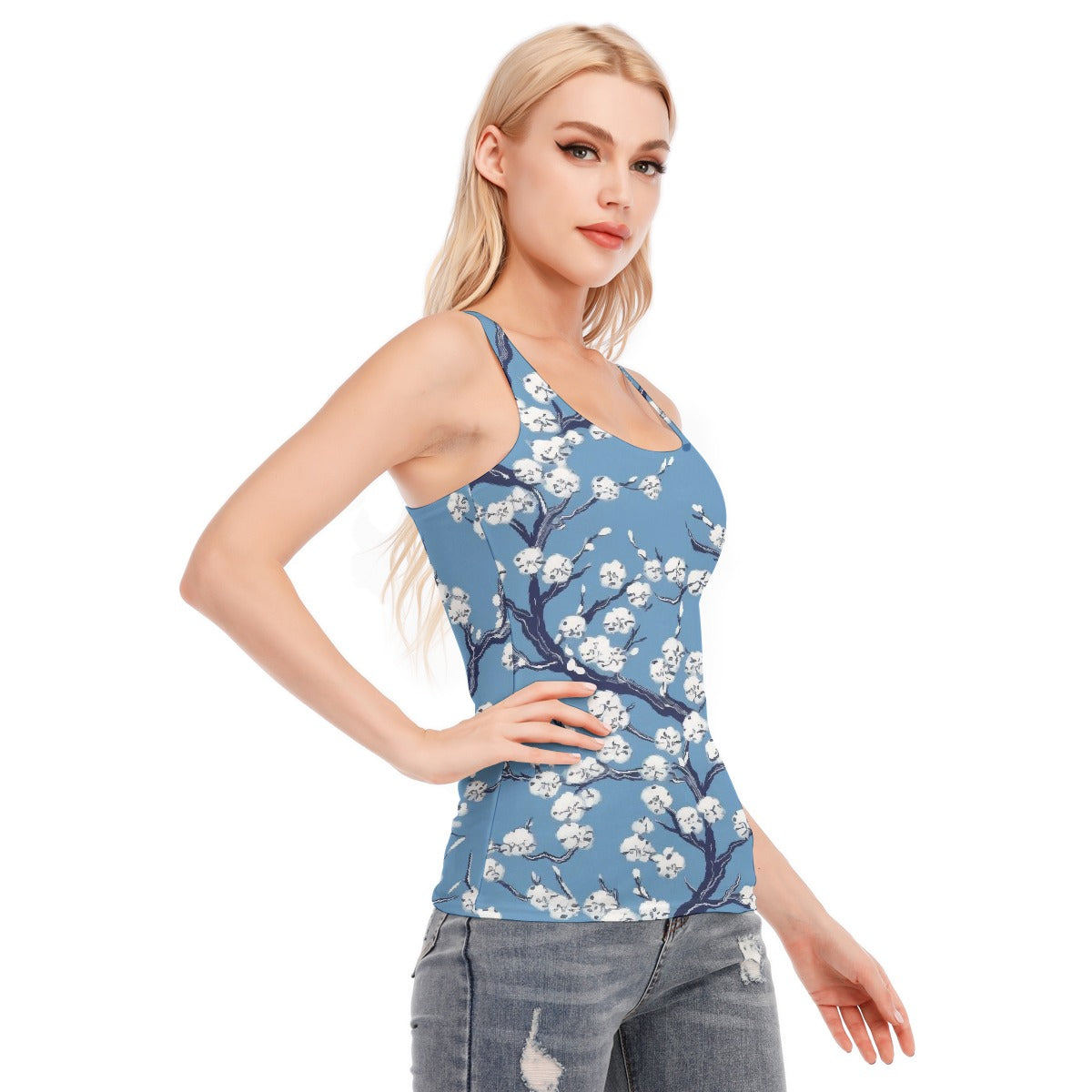 All-Over Print Women's Racer Vest | 190GSM Cotton