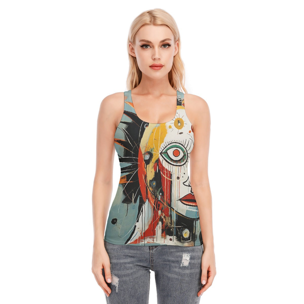 All-Over Print Women's Racer Vest | 190GSM Cotton