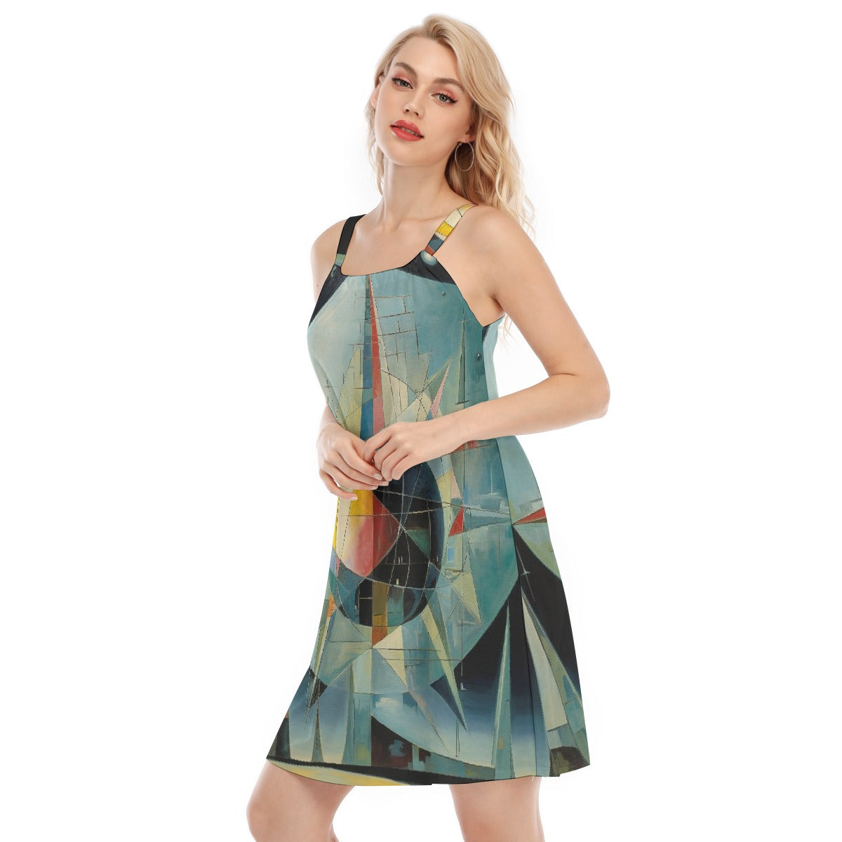 All-Over Print Women's O-neck Cami Dress