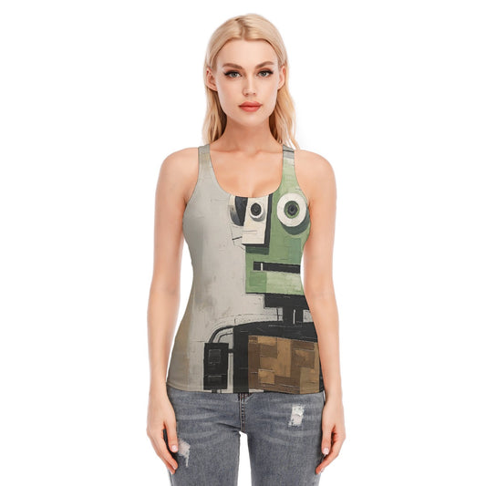 All-Over Print Women's Racer Vest | 190GSM Cotton