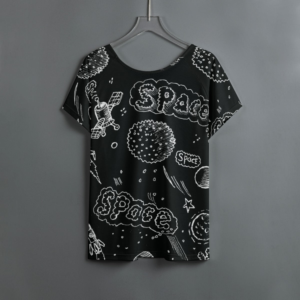 All-Over Print Women's Round Neck T-shirt With Raglan Sleeve