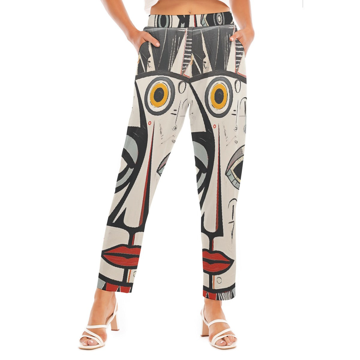 All-Over Print Women's Loose Straight-leg Pants