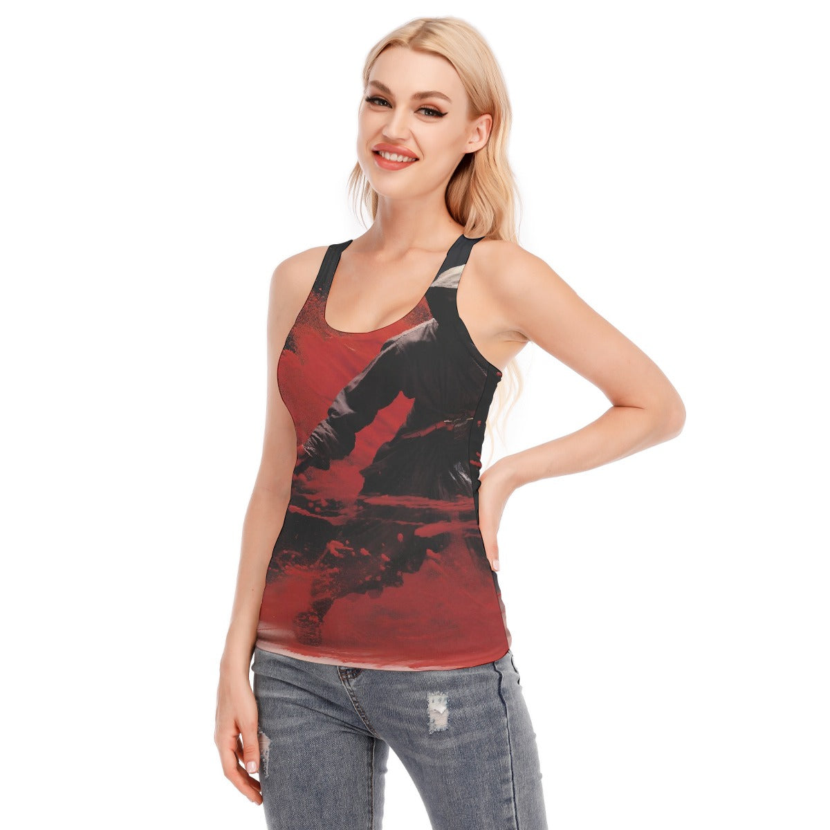 All-Over Print Women's Racer Vest | 190GSM Cotton