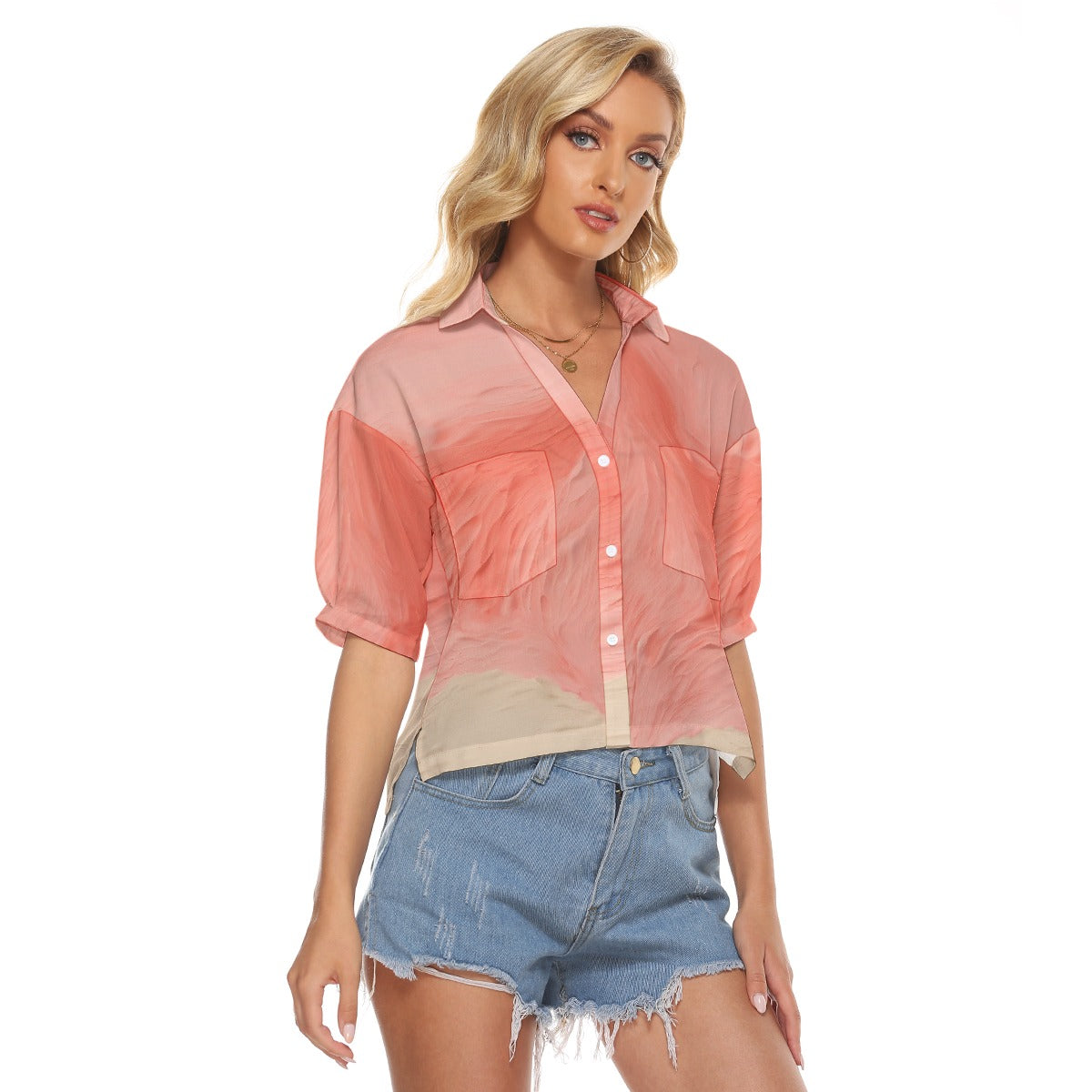 All-Over Print Women's V-neck Shirts