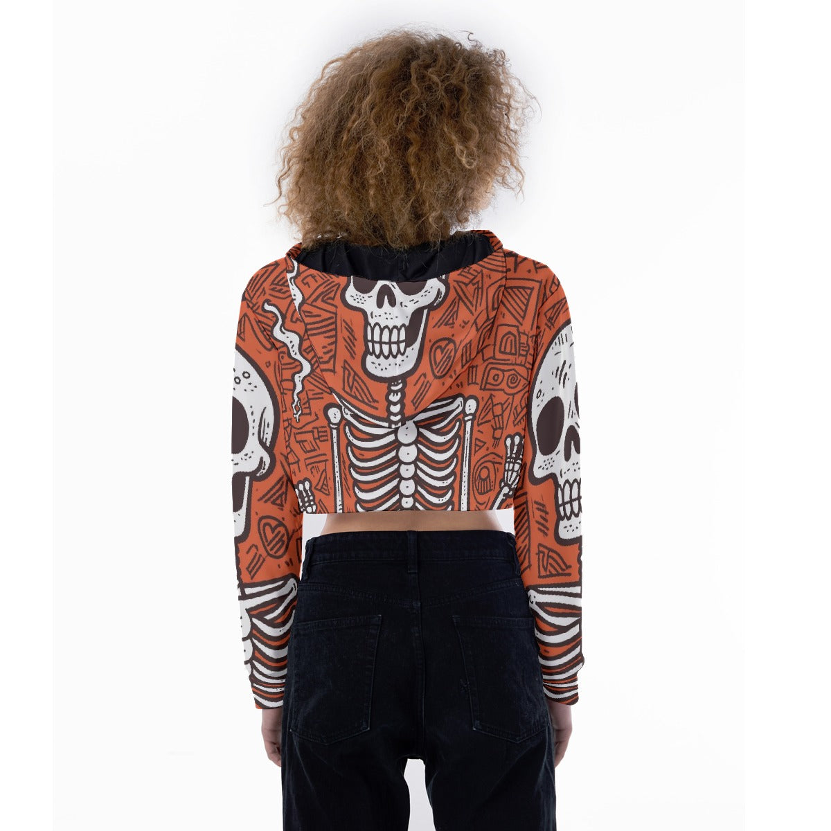 All-Over Print Women's Crop Top Hoodie
