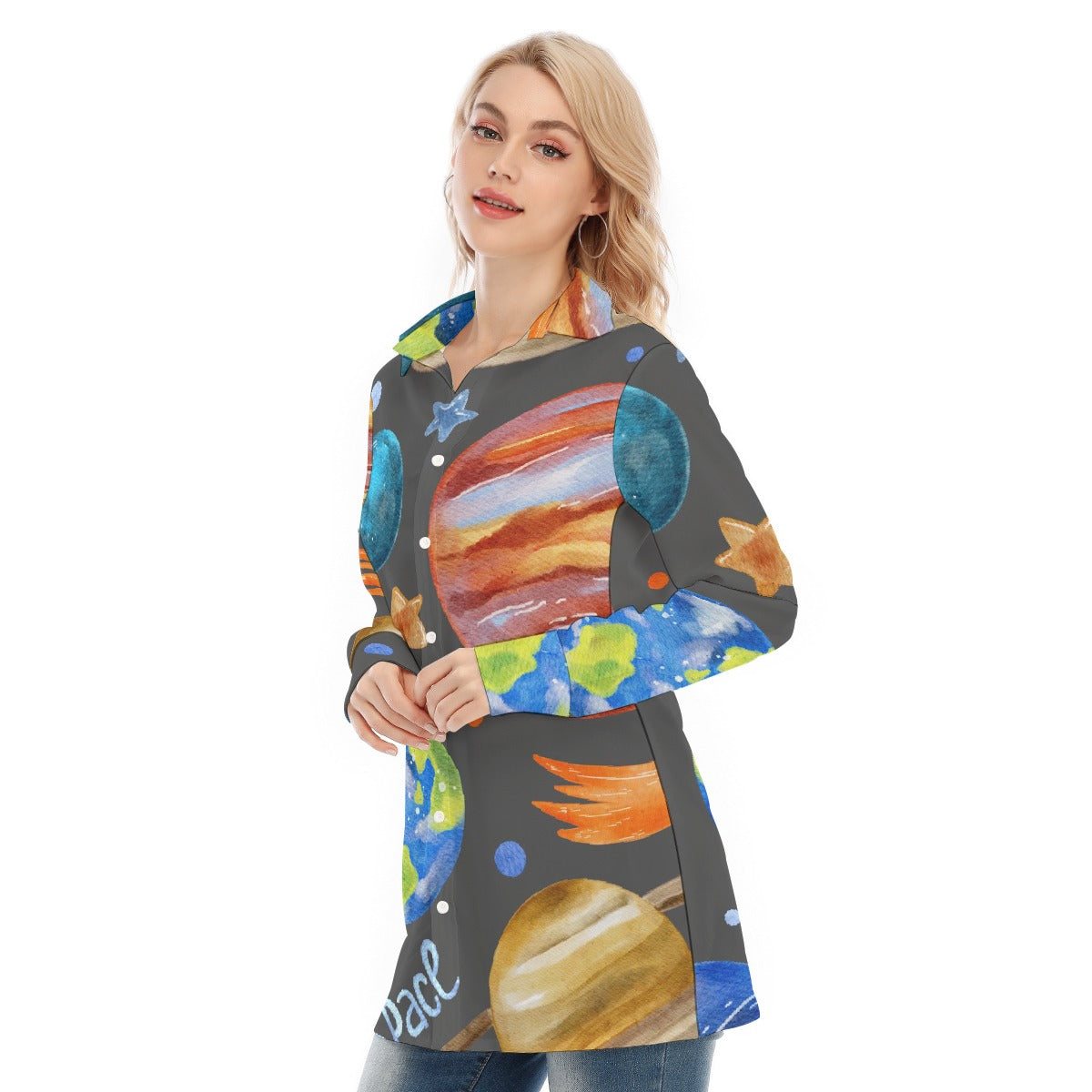 All-Over Print Women's Long Shirt