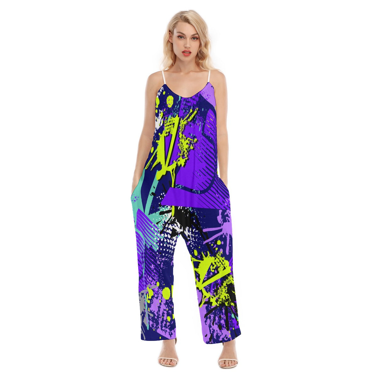 All-Over Print Women's Loose Cami Jumpsuit