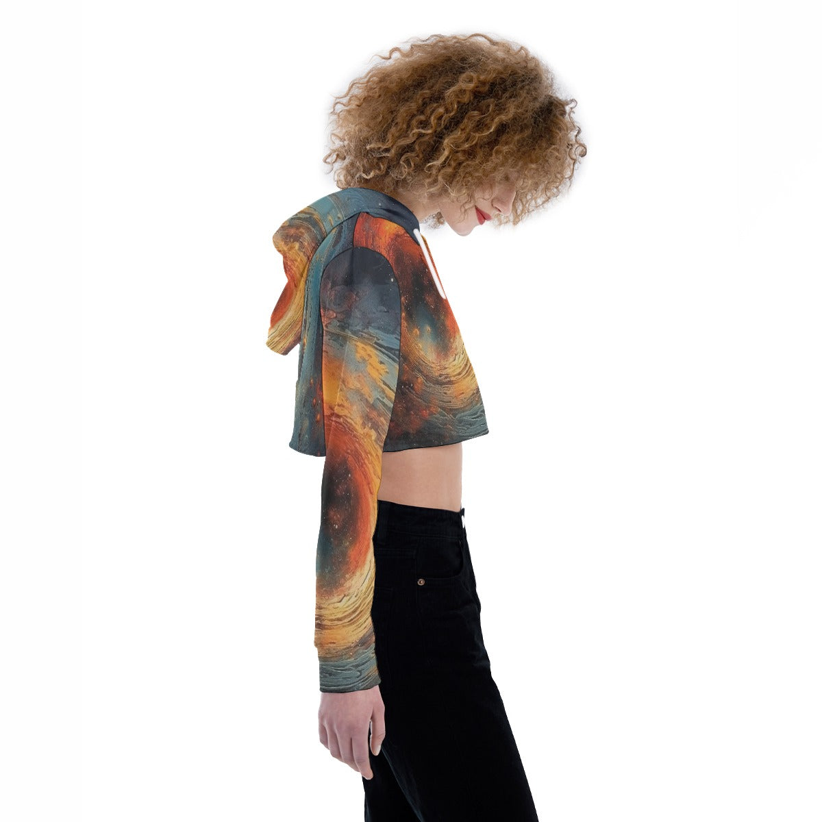 All-Over Print Women's Crop Top Hoodie