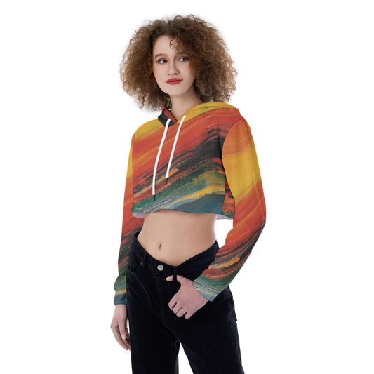 All-Over Print Women's Crop Top Hoodie