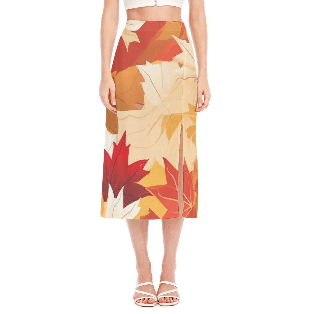 All-Over Print Women's High Slit Long Skirt