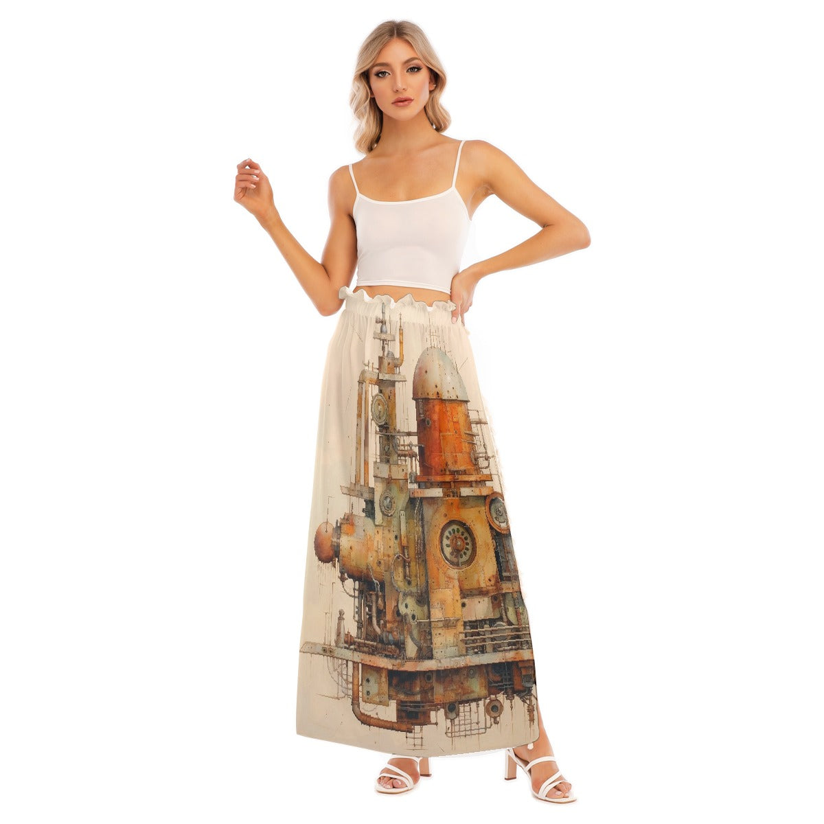 All-Over Print Women's Side Split Skirt