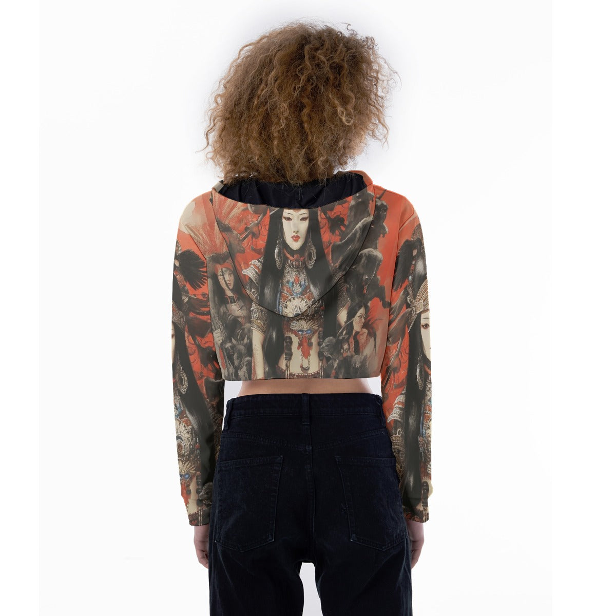 All-Over Print Women's Crop Top Hoodie