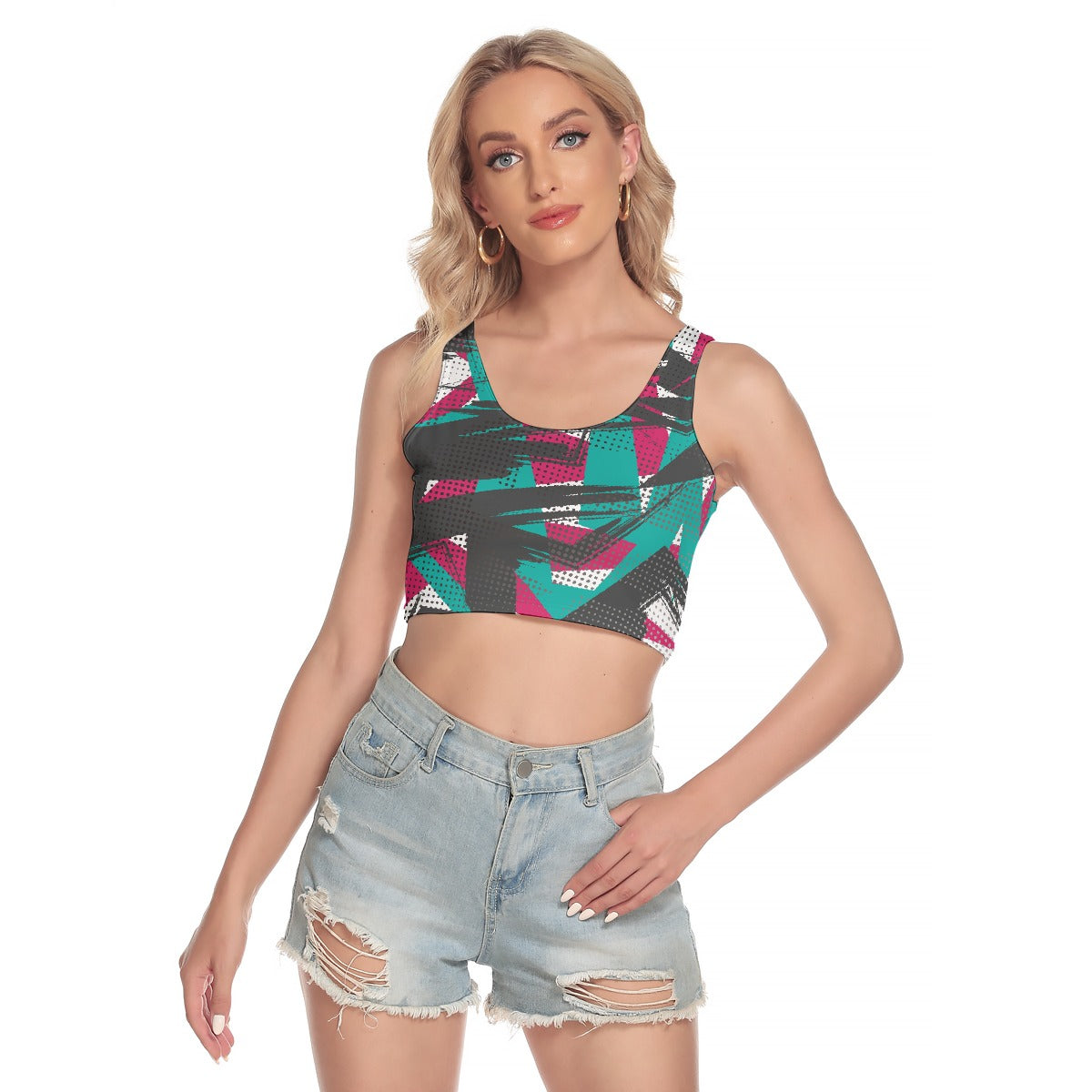 All-Over Print Women's Sport Crop Tank Top