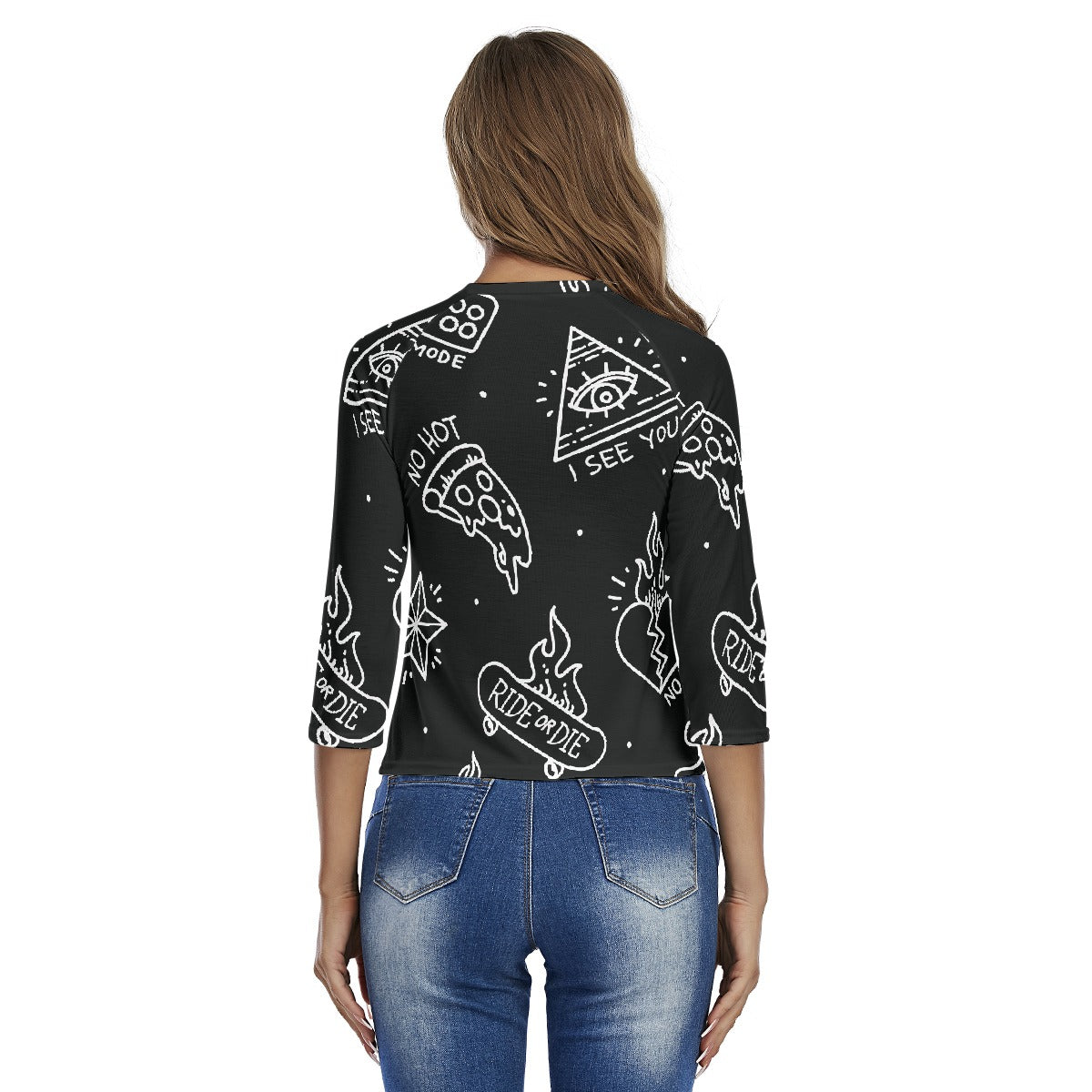 All-Over Print Women's Raglan Sleeves T-shirts