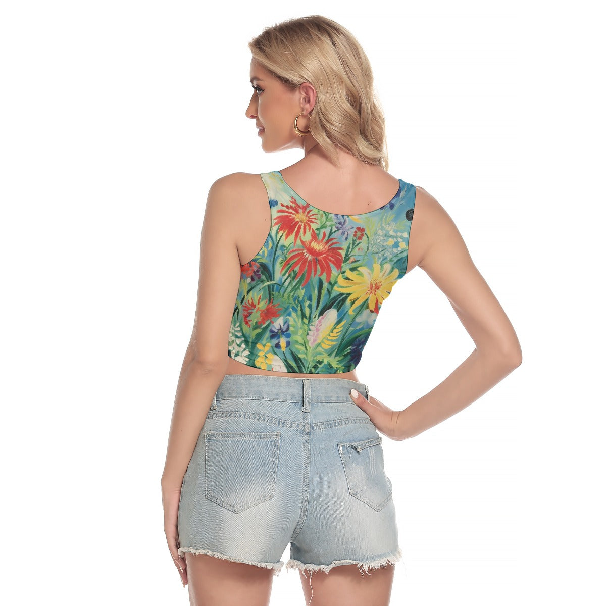 All-Over Print Women's Sport Crop Tank Top