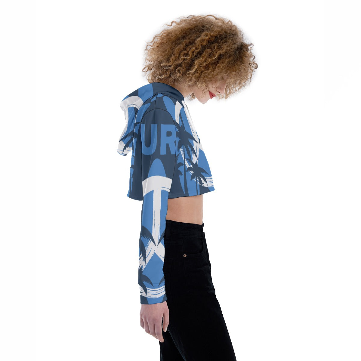All-Over Print Women's Crop Top Hoodie