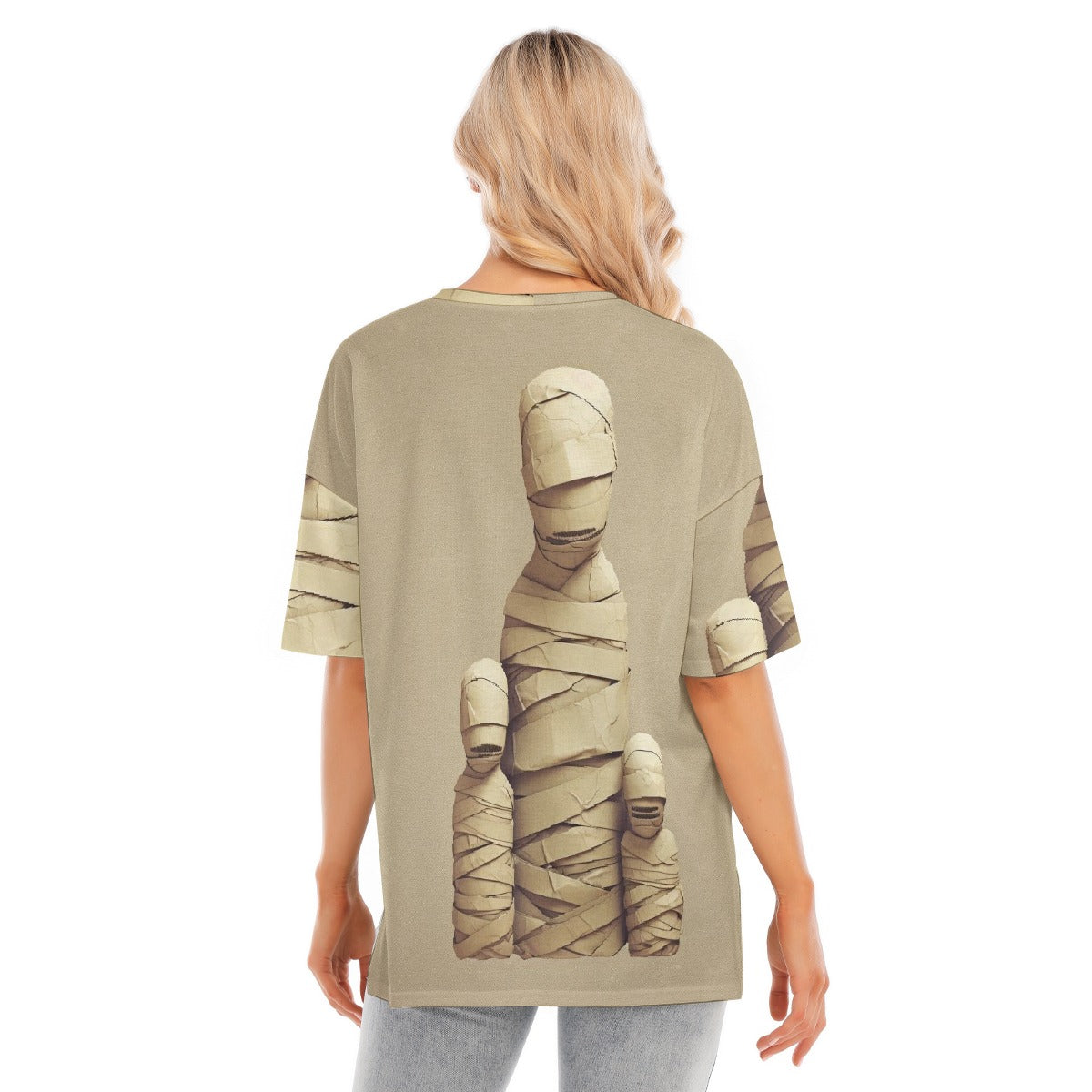 All-Over Print Women's Short Sleeves T-shirt With Hem Split
