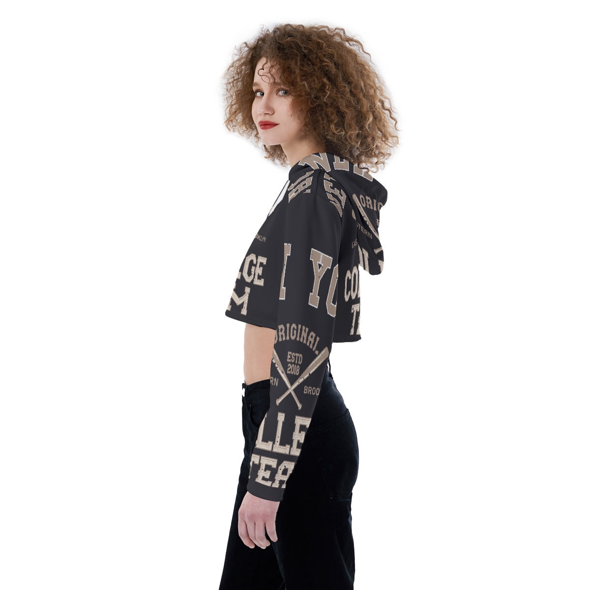 All-Over Print Women's Crop Top Hoodie
