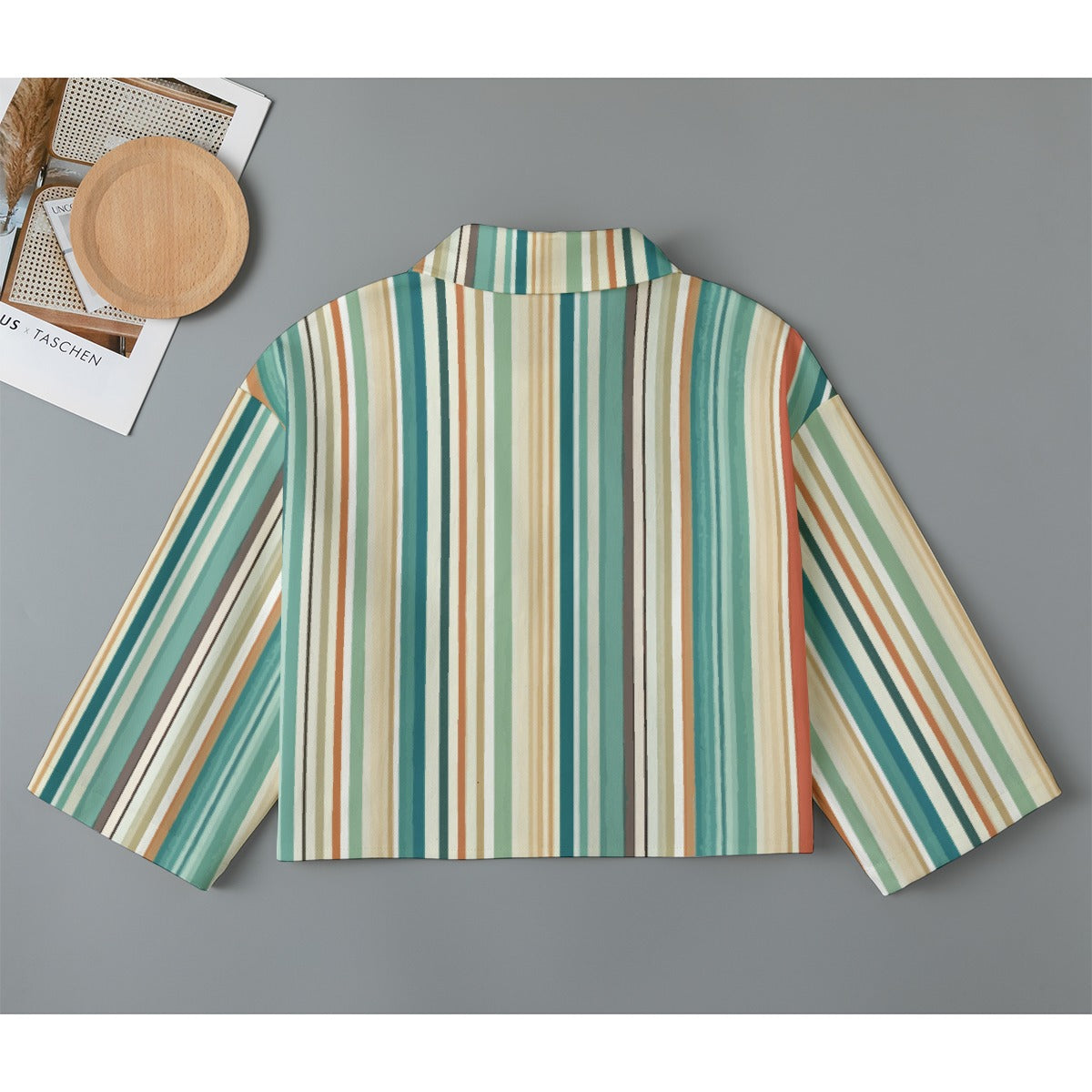 All-Over Print Women's Cropped Jacket | 245GSM Cotton