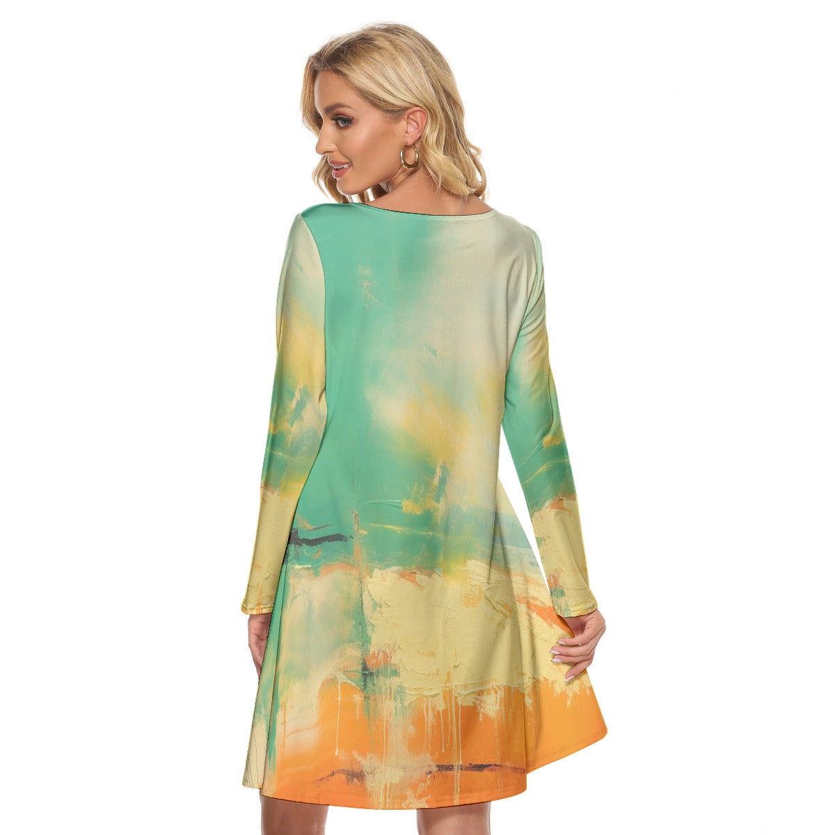 All-Over Print Women's Crew Neck Dress