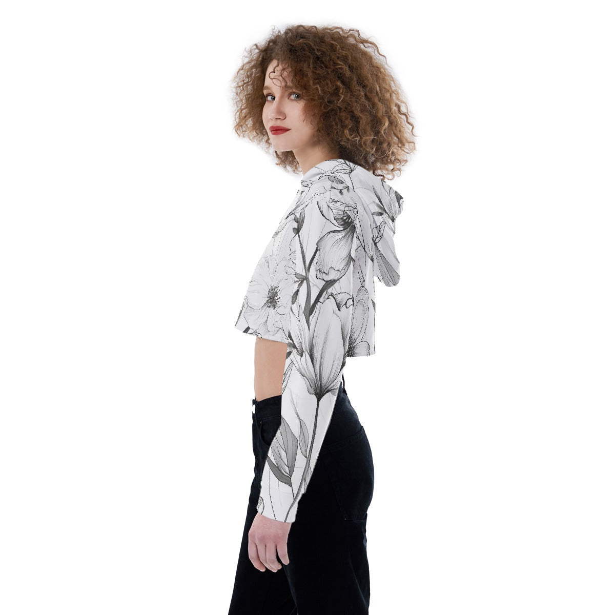 All-Over Print Women's Crop Top Hoodie