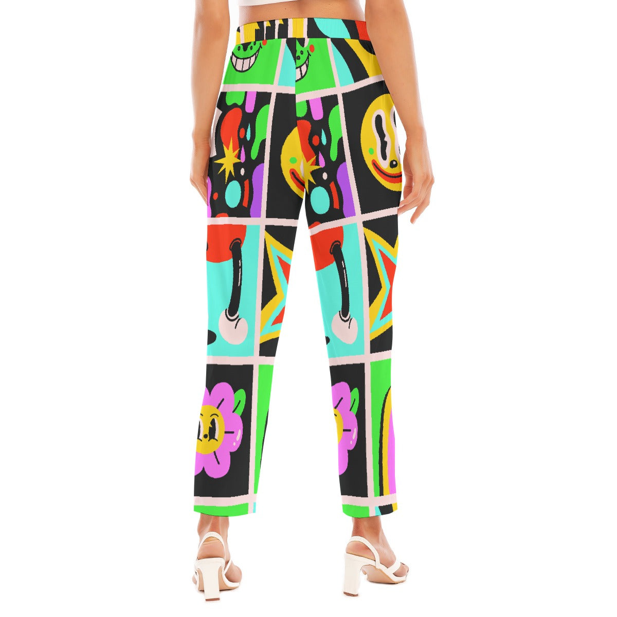 All-Over Print Women's Loose Straight-leg Pants