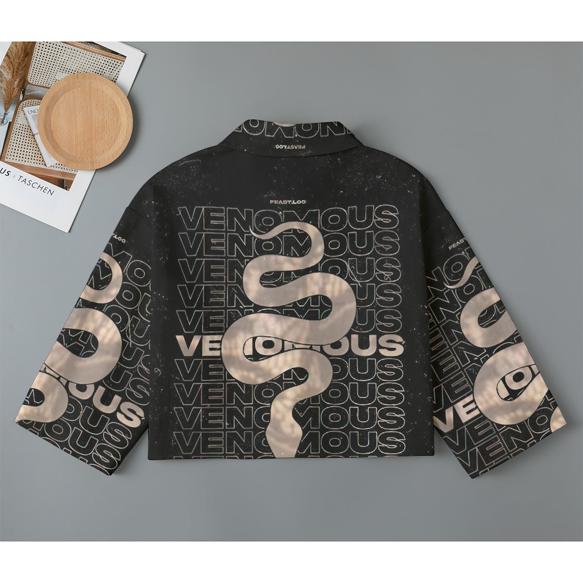All-Over Print Women's Cropped Jacket | 245GSM Cotton