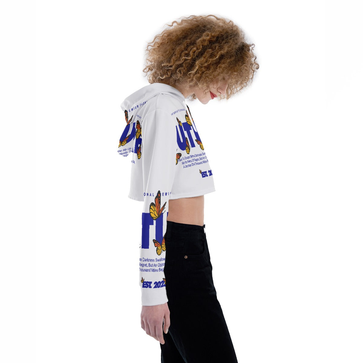 All-Over Print Women's Crop Top Hoodie