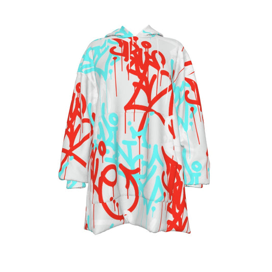 All-Over Print Women's Sherpa Fleece Hoodie Blanket